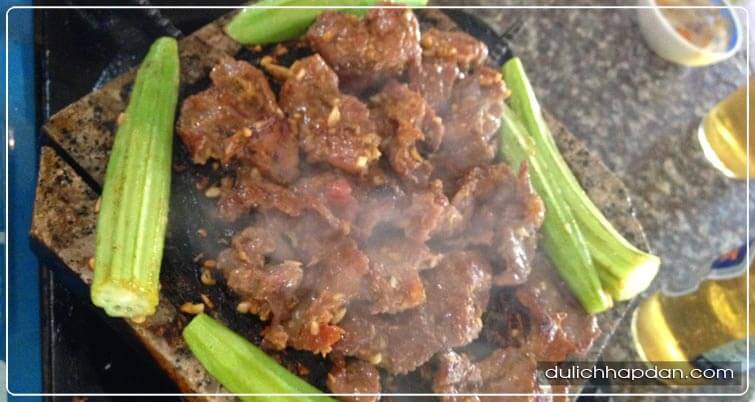 kinh nghiệm đi flamingo đại lải resort - thịt trâu hấp